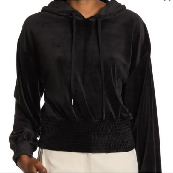 Velour Smocked Sweatshirt LAUNDRY BY SHELLI SEGAL NWTS - Picture 2 of 3